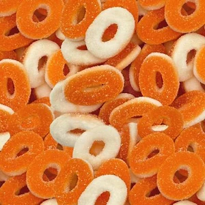 SUNNY ISLAND Peach Rings Soft Gummy Candy Fun Size, 2 Pounds Bag - Picture 1 of 6