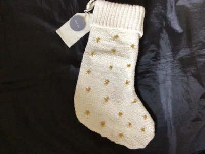 MEDIAS DE NAVIDAD WEST OLM TEJIDO HILO METÁLICO STARBURST NUEVAS MARFIL SIN MONO Foto 1 de 3