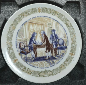 Limoges French Collectors Plate "IN PRESENCE OF SILAS DEANE,THE AMERICAN AGENT" - Picture 1 of 4