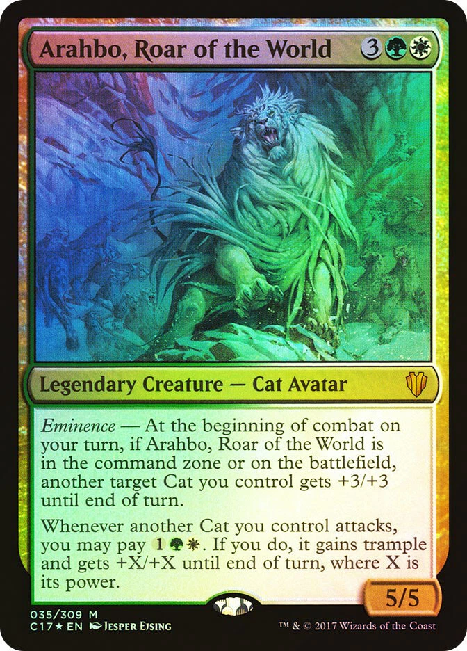 MTG FOIL Arahbo, Roar of the World  - Commander 2017 #35 - Image 1 of 1