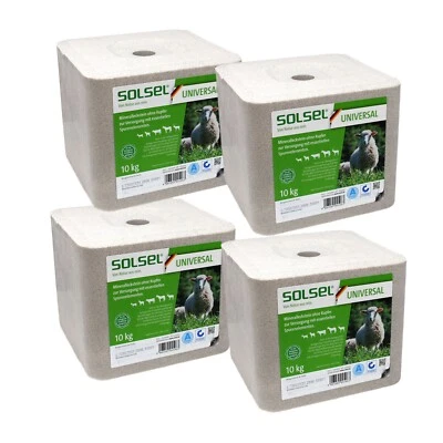 4 x 10kg Set Solsel Mineralleckstein 40 kg Leckstein BIO Leckmasse