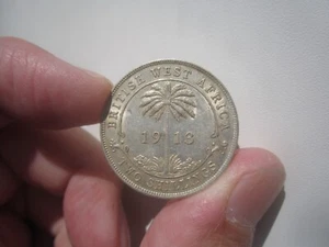 ÁFRICA OCCIDENTAL BRITÁNICA 1913 2 CHELINES PLATA - Imagen 1 de 2