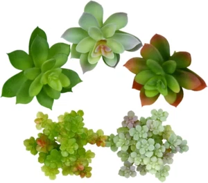 POANTA 5 Pack Assorted Artificial Succulents Plants Set Unpotted Faux Succulent - Picture 1 of 12