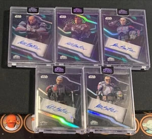 2022 Topps Chrome Black Star Wars Bad Batch Set Dee Bradley Baker Autos - Picture 1 of 5