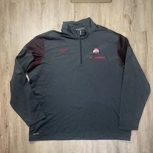 Nike Dri-Fit Ohio State Herren 1/4 Zip Pullover 3XL Shirt Langarm Schwarz - Bild 1 von 6