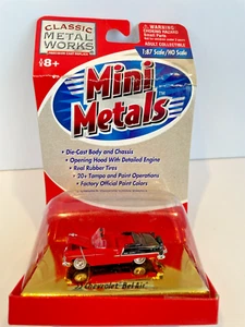 Mini Metals 1955 Chevrolet Bel Air Red Color HO Scale 1/87 1999 Item #30106 - Picture 1 of 6