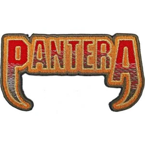 PANTERA FANGS CUT OUT SHAPED WOVEN SEW OR IRON ON PATCH OFFICIALLY LICENSED - Bild 1 von 6