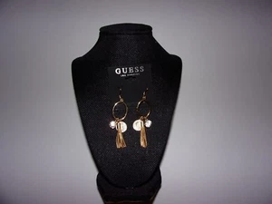 Guess Logo Drop Dangle Fashion Earrings - Picture 1 of 2