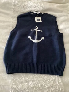 janie and jack new with tags size 8 anchor theme sweater vest - Picture 1 of 6