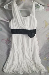 🌹🖤Sequin Hearts Black & White Girls Dress Size 16🌹🖤 - Picture 1 of 2
