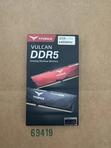 TEAMGROUP T-FORCE VULCAN DDR5 32GB (2x16GB) 6400MHz (PC5-51200) CL32 Desktop ... - Afbeelding 1 van 2