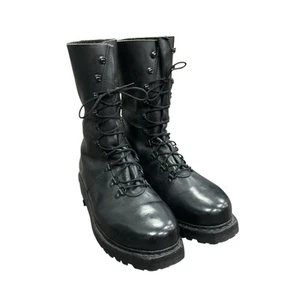 Botas de Motociclista de Cuero Completo 'Medio Forradas' Ejército Austriaco Caminar Trabajo Bota de Combate - Imagen 1 de 4