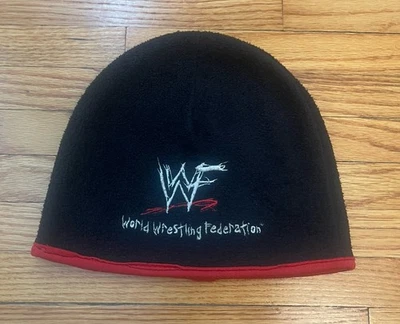 Vintage Y2K 2000 Youth WWF WWE World Wrestling Winter Beanie Cap Hat RAW - Image 1 of 4