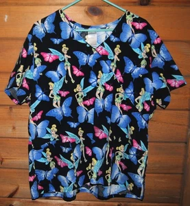 Disney Tinkerbell Medical Nurse Scrub Top- size 2X - Picture 1 of 4