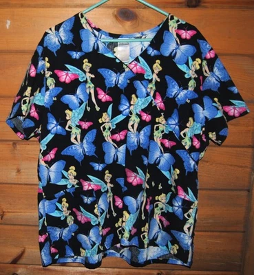 Disney Tinkerbell Medical Nurse Scrub Top- size 2X - Image 1 of 4