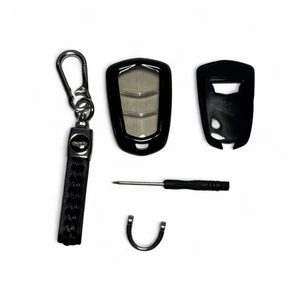 Black Car Key Cover With Keychain - Bild 1 von 3