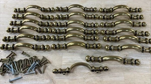 Brass Handle Amerock 745-1 VINTAGE HARDWARE Lot of 20 - NOS UNUSED - 40 Screws - Picture 1 of 10