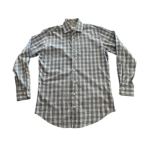 Peter Millar 100% Cotton Lightweight Plaid Button Down Men's Shirt Size Medium - Picture 1 of 5