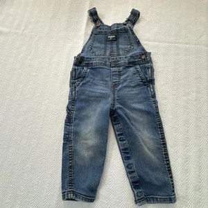 Vintage OSHKOSH B’GOSH To Overalls Dark Wash Denim 24 months USA See Measurement - Picture 1 of 15