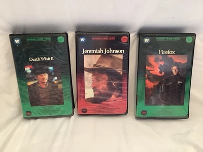 Firefox Death Wish II 2 Jeremiah Johnson VHS Clamshell Lot Eastwood Bronson - Image 1 of 4