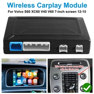 Wireless CarPlay Apple&Android Auto Kit For Volvo V40 V60 S60 XC60 S80L 12-15 7" - Picture 1 of 16