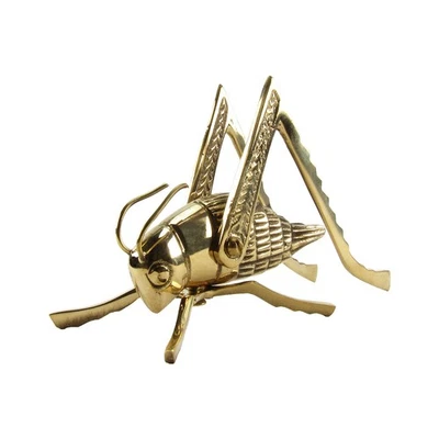 TREASUREGURUS, LLC New Brass Lucky Cricket Rustic Fireplace Hearth/Mantle House&Home Crickets Decor
