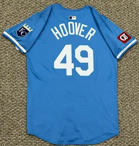 HOOVER Größe 46 #49 2024 KANSAS CITY ROYALS GAME TRIKOT AUSGESTELLT PUDER UNBENUTZT MLB - Bild 1 von 16