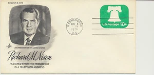 Richard M Nixon Resigns in Televised Address Artcraft Engraved Black LOT 680 - Picture 1 of 1