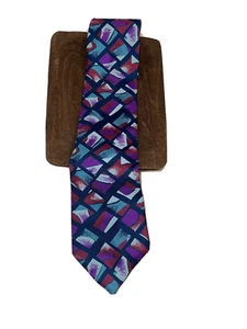 Botany 500 Tie 100% Silk Blues and Purple Color Made in USA - Picture 1 of 3