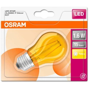Osram LED Filamento Bombilla Gota Colorido 1,6W = 15W E27 Amarillo P45 Bola Colorido - Imagen 1 de 2