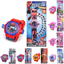 Kids Cartoon Digital Wrist Watch Projector Projection 24 Images Toy Watches Gift