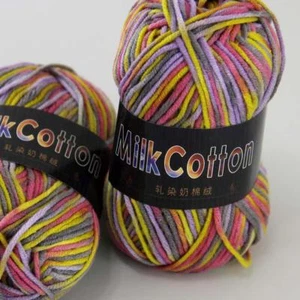 AIP Soft Baby Cotton Yarn New Hand dyed Wool Socks Scarf New Knit 2Skeinsx50g 19 - Picture 1 of 4