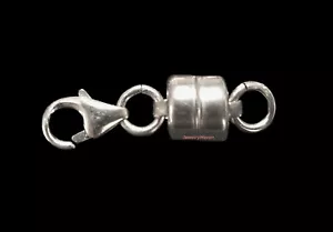 5.5mm 925 Sterling Silver STRONG MAGNETIC CLASP Chain Extender 8mm Lobster USA - Picture 1 of 3