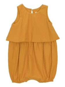 Mabel + Honey NWT Cotton One Piece Baby Girls Romper Mustard Knit Summer - Picture 1 of 2