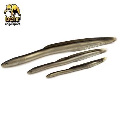 Gummiaale Gummifisch Aal Eel Imitat 20cm 26,5cm 38cm Raubfischköder Hecht Behr - Bild 1 von 2