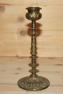 Candeliere vintage floreale in ottone - Foto 1 di 12