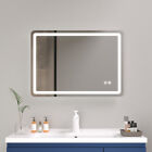 Bathroom LED Mirror With LED Lights Demister Pad 3-colors Dimmable Wall Mounted