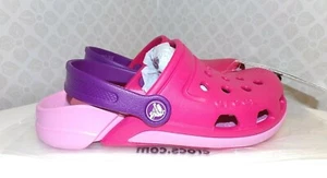 BRANDNEU Paradise Pink KROKBAND CROCS Clogs UK 2/Euro 34 Sommer SCHUHE/SANDALEN NEU - Bild 1 von 3