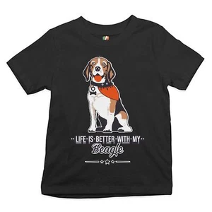 Life is Better With My Beagle Youth T-shirt I Love My Dog Best Friend Kids - Picture 1 of 29