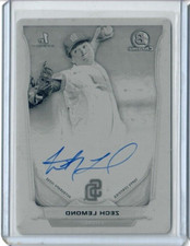 ZECH LEMOND 2014 Bowman Chrome Draft AUTOGRAPH RC PRINTING PLATE 1/1 ROOKIE AUTO