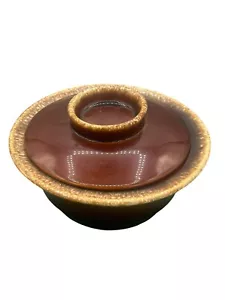 Vintage Hull Oven Proof USA Brown Drip Glaze Pottery Casserole Dish w/Lid - Picture 1 of 9