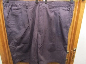 NWT MENS KING SIZE PLEATED STRETCH WAIST BLUE SHORTS SIZE 48 INSEAM 10 - Picture 1 of 3