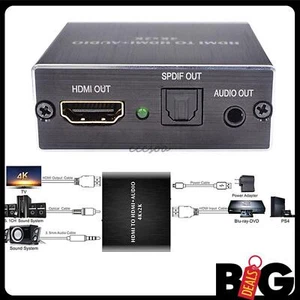 HDMI Audio Extractor Splitter Konverter 4k* 2k 3D to HDMI + Optical SPDIF 3.5mm - Bild 1 von 11