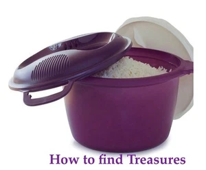 ) BRAND NEW TUPPERWARE MICROWAVE RICE COOKER PURPLE 2.2L CAPACITY - Picture 1 of 2