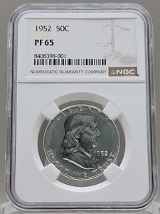 1952 Franklin Half Dollar Proof NGC PF 65 - Picture 1 of 10