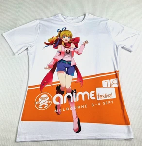 Madman Anime Festival Melbourne 2016 Merchandise T-Shirt Top Sz M White Graphic - Picture 1 of 21