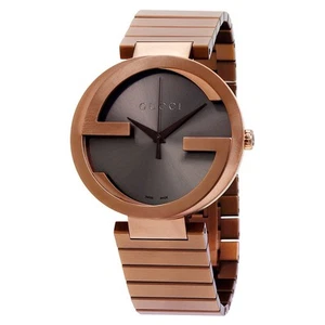Reloj para hombre Gucci entrelazado XL esfera marrón PVD YA133211 - Imagen 1 de 1