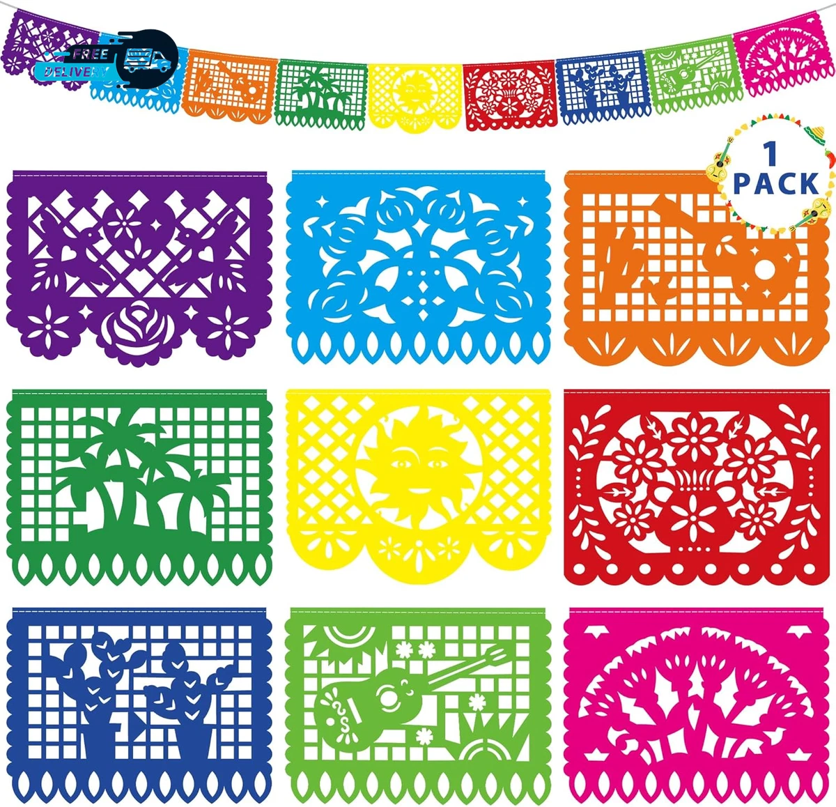 Cinco De Mayo Deko-Set – Mit Papierfächern, Banner & Wirbeln | Mexikanische Party-Dekoration | Bunt & Festlich