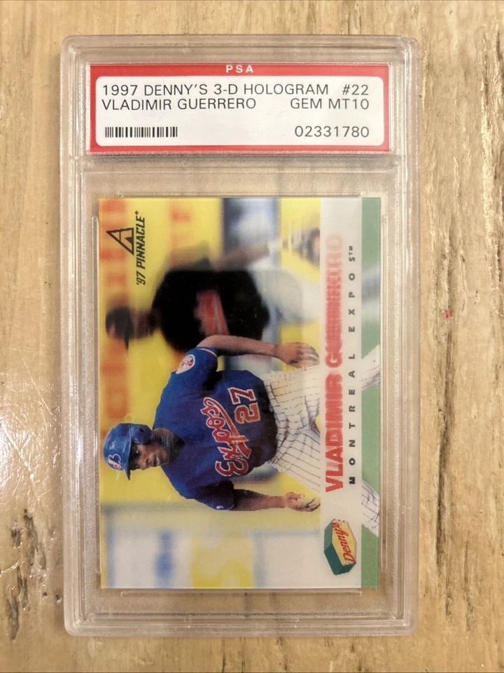 1997 DENNY’S HOLOGRAMA 3-D #22 VLADIMIR GUERRERO PSA 10 - Imagem 1 de 2