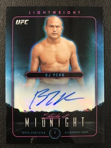 2024 Topps Midnight UFC #SMA-BJP BJ Penn Stroke of Midnight Auto - Picture 1 of 2